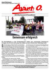 Die aktuelle Avanti O. August/September/Oktober 2018 mit beigelegtem Flug der Gewerkschafter*innen für Klimaschutz zur Demo am 6.10.18 im Hambacher Wald. Die aktuelle Avanti O. August/September/Oktober 2018 mit beigelegtem Flug der Gewerkschafter*innen für Klimaschutz zur Demo am 6.10.18 im Hambacher Wald.