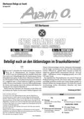 Oberhausener Beilage zur Avanti, August 2017. Oberhausener Beilage zur Avanti, August 2017.