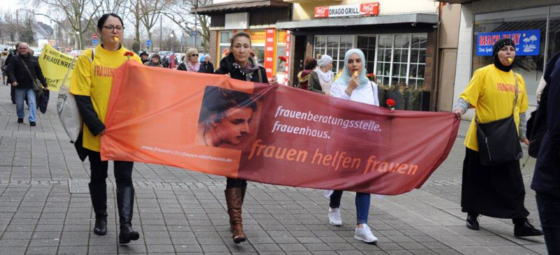 100 Jahre Frauenwahlrecht – und immer noch viel zu tun Demonstration zum Internationalen Kampftag der Frauen. Foto: ACW.