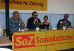 Podiumsdiskussion bei der SoZ-Feier, Köln, 5. Mai 2018. Foto: AvantiO.